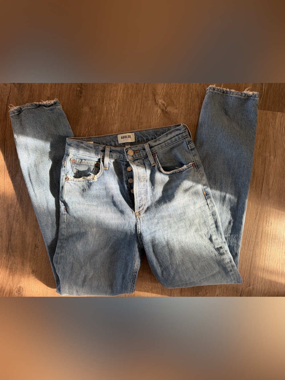 Freya Light Blue Skinny Jeans with Button Fly